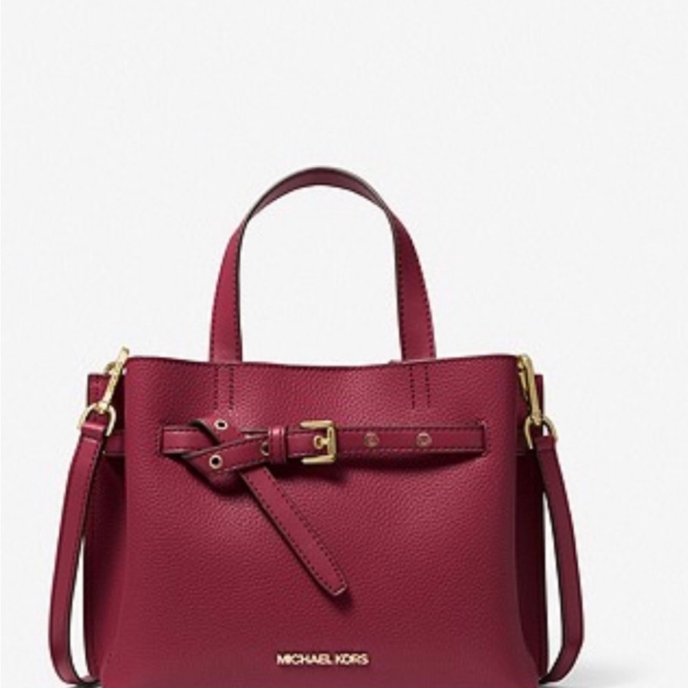 New Michael Kors Emilia Small
Pebbled Leather Satchel